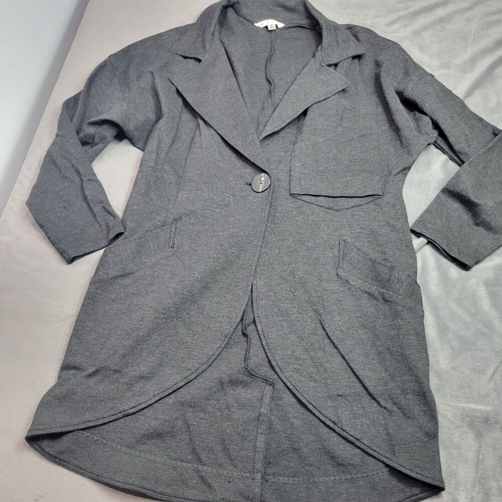 Cabi Womens Grey Blazer Jacket S Size Single Button Long Sleeve